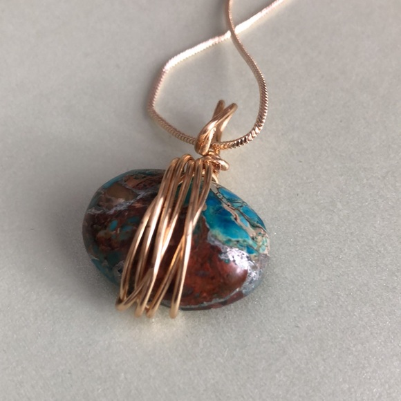 Original Crysocolla pendant by MJ - Picture 2 of 4